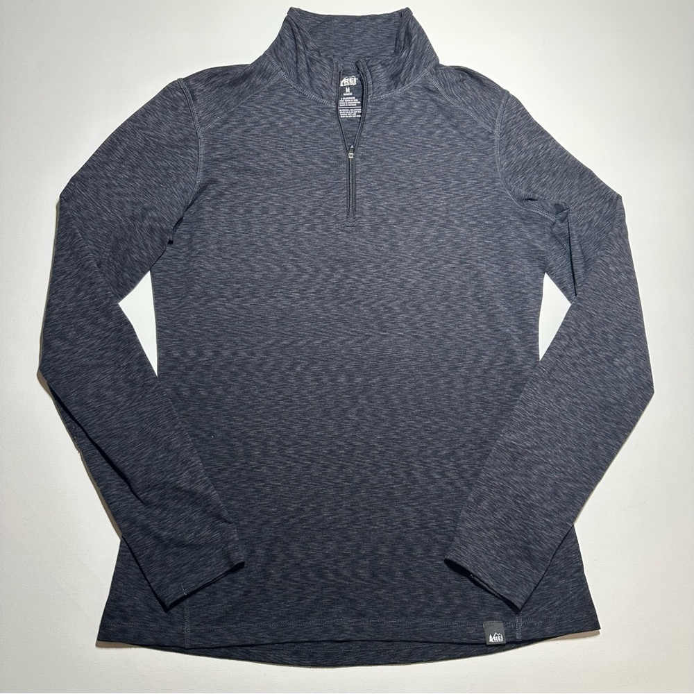 Rei Midweight Base Layer Quarter-Zip Pullover Lon… - image 4